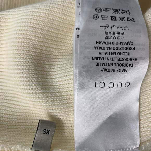 GUCCI Cream Red Blue Beaded Terry Belted Robe - Picture 12 of 13